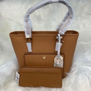 Michael Kors Jet Set Snap Pocket Tote & Wallet